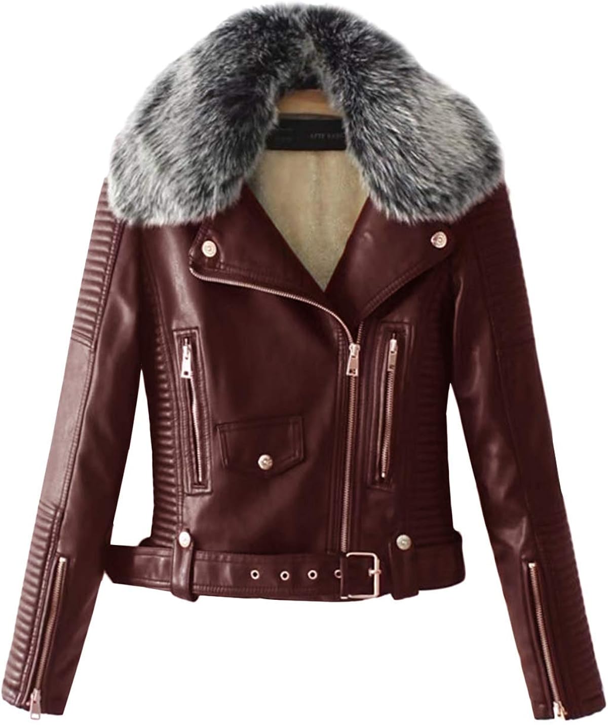 fur lined biker jacket
