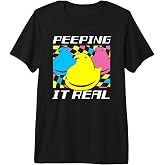 Peeps Easter Peeping It Real Retro Style Chicks Premium Tri-blend T-Shirt