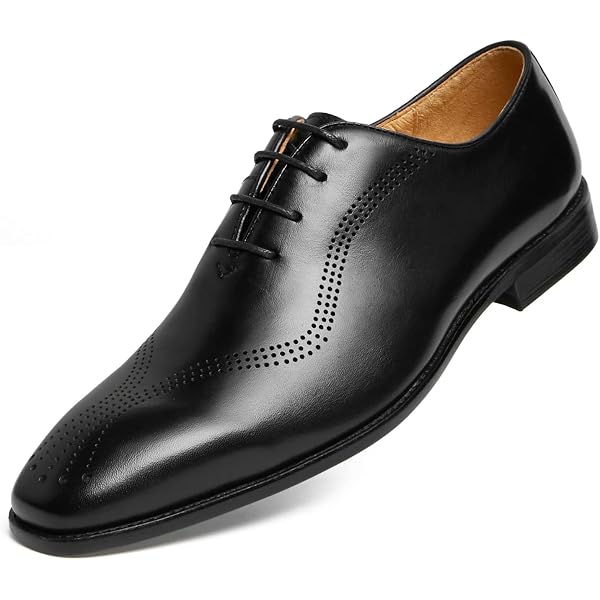 Amazon.com | Men's Retro Slip-on Lace Up Business Oxfords Dress Classic Non  Slip Casual Leather Work Dress Shoes Fashion Comfortable Formal Wedding  Shoes (Black,7) | Shoes
