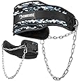 DMoose Dip Belt for Weightlifting, Weight Belt with Chain for Pullup, Gym Lifting Belt for Powerlifting, Squat, Bodybuilding, Heavy Duty Steel, Workout Belt with Comfortable Neoprene Support