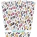 Doughnut Themed Paper Straws - Sleepover Party - Donut Colors Pink Blue Yellow - 100 Pack