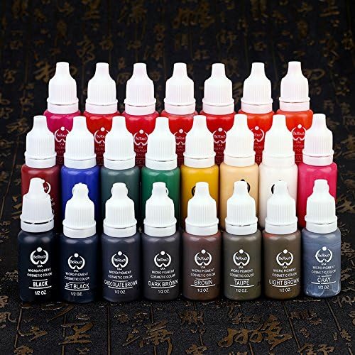 hot sale New 23 Colors Permanent Pigment Makeup Ink 1/2 OZ Tattoo Ink Micro Pigment Set