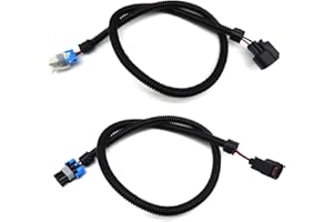 HiSport 2 PCS Fuel Injector Pigtail Harness Compatible with Polaris Ranger XP 800 2012-2013, Ranger 800 2011-2017, RZR Crew 800 2011-2014, Left Black and Right Gray