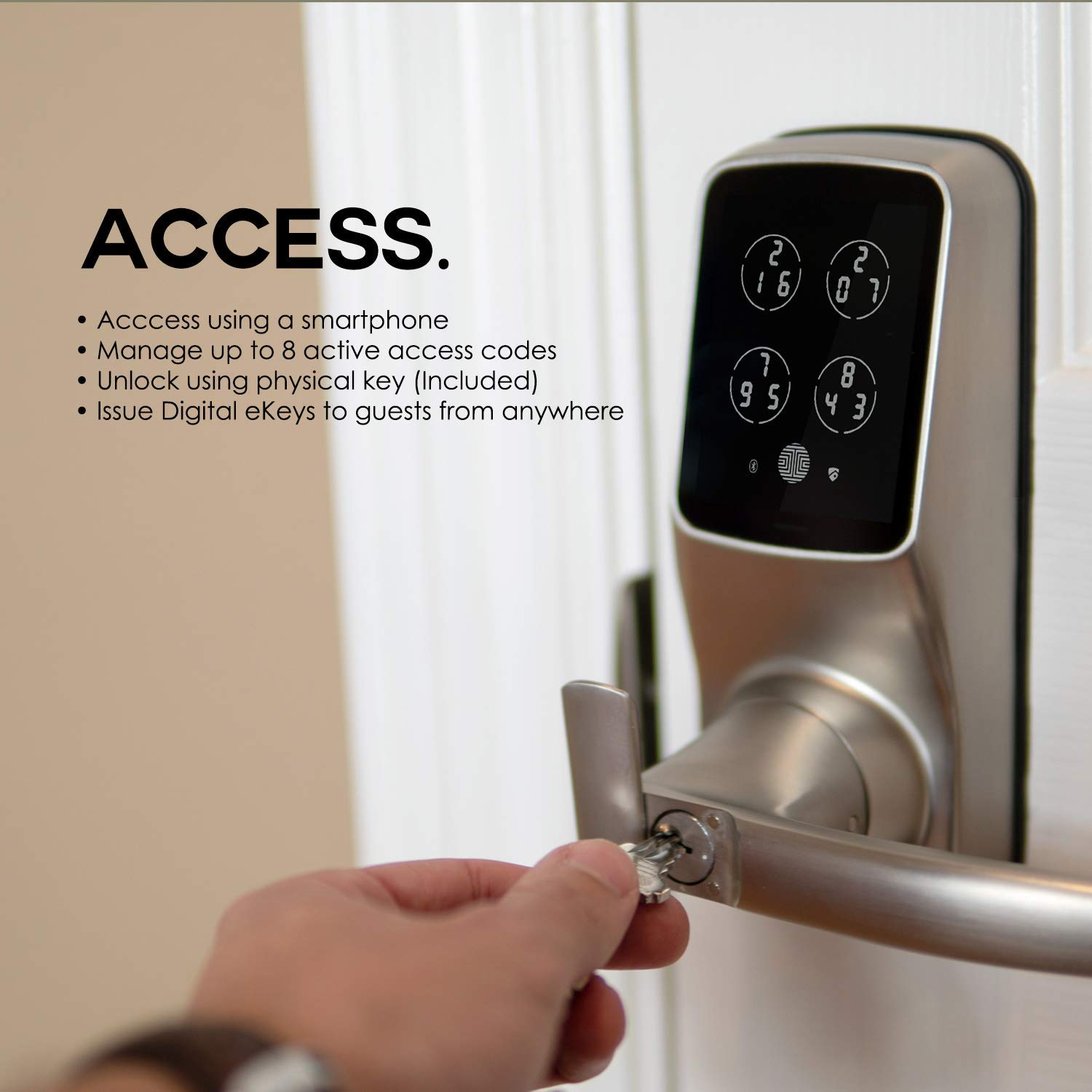 Mua Lockly Keyless Entry Latch Door Bluetooth Smart Lock (PGD628) LED