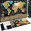 Weltkarte zum Rubbeln + BONUS Deluxe Europa Karte. Das Komplette-Set mit allen Accessoires und Länder Flaggen. Das perfekte Premium Geschenk für alle Reiseliebhaber.