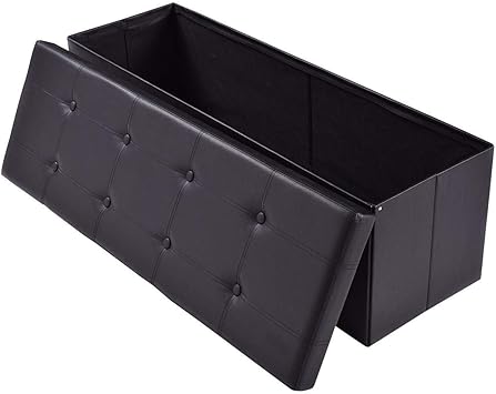 black toy chest storage bench