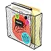 Country Rustic Black Metal Wire Wall Mounted Magazine, File & Mail Holder Basket w/Chalkboard Label