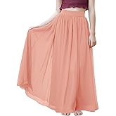 Noomlfish Kids Chiffon Pleated Long Skirts Boho Maxi Party Flower Girl Dress (5-12 Years)