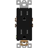 LIDER Decorator Receptacle with Interchangeable Face Cover, Residential Grade Child Safe Tamper-Resistant Wall Outlet, Electr