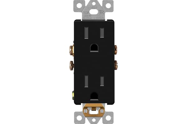 LIDER Decorator Receptacle with Interchangeable Face Cover, Residential Grade Child Safe Tamper-Resistant Wall Outlet, Electr