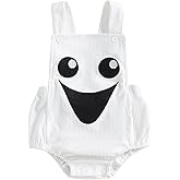 YINGISFITM My First Halloween Baby Girl Boy Outfit Newborn Pumpkin Bubble Romper Infant Jumpsuit Cute Girls Pumpkin Clothes (My First Halloween Baby Boy Outfit, 12-18 Months)