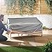 VonHaus 2 Seater Patio Bench Loveseat Cover - ‘The Storm Collection’ Premium Heavy Duty Waterproof Outdoor Furniture Protection - Slate Gray with Beige Trim - L60 x W35 x H22-30 inches