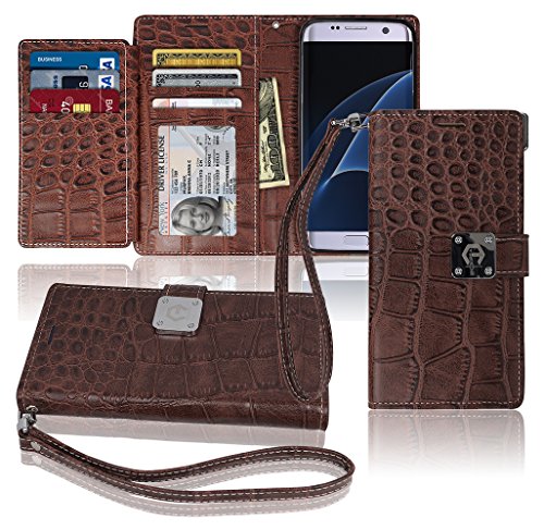 S7 edge wallet case, matt [ 8 pockets ] 7 id / credit c…