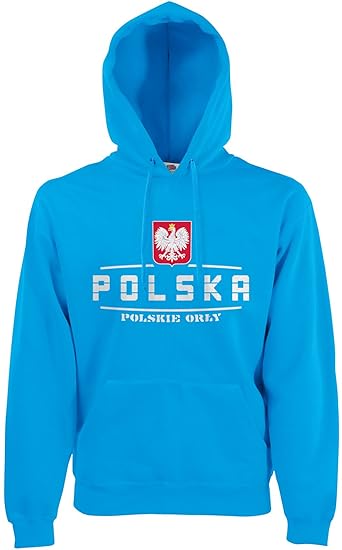 Akytex Polen Polska Fan Fan Hoodie Kapuzenpullover WM2018