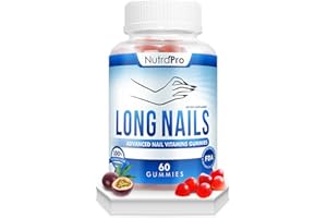 NutraPro Nail Growth Vitamins for Stronger Nail - No More Chipped Nails.Nail Strengthener and Growth Supplement Gummies – Grow Strong Long Nails with Biotin and Collagen Gummies.