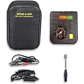 Stop & Go RCP Compact Mini-Air Compressor with 12V Car Adapter & Built in LED Light for Motorcycle, Scooter, ATV, UTV, Golf Cart, & Lawn Mower