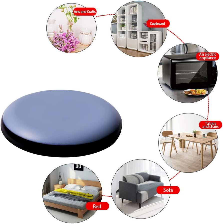 Furniture Sliders For Carpet And Hardwood Floors Adhesive Furniture Glides Self-Stick Furniture Sliders pads (round50mm, 4) - Image 4