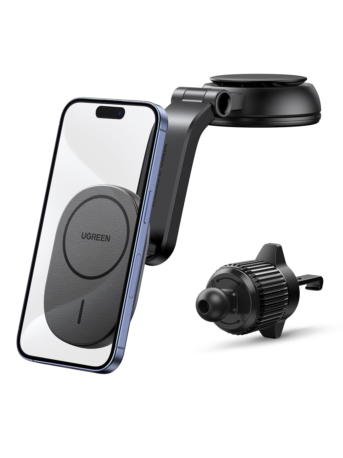 UGREEN MagFlow 2in1 ワイヤレス車載充電器 ブラックの商品画像