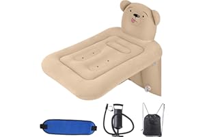 Inflatable Toddler Airplane Bed, Exxbdz Cartoon Bear-Themed Flyaway Kids Bed, Airplane Mattress Designed for Babies, Blow-Up 