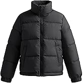 Rousytn Boys Girls Puffer Jacket Kids Midweight Quilted Insulated Winter Coat Water and Wind Resistant Winter Jacket