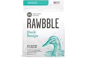 BIXBI Rawbble All-Natural Freeze Dried Dog Food, Duck, 26 Ounce