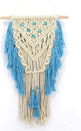Pineker Bohemian Macrame Woven Wall Hanging Curtain Fringe Garland