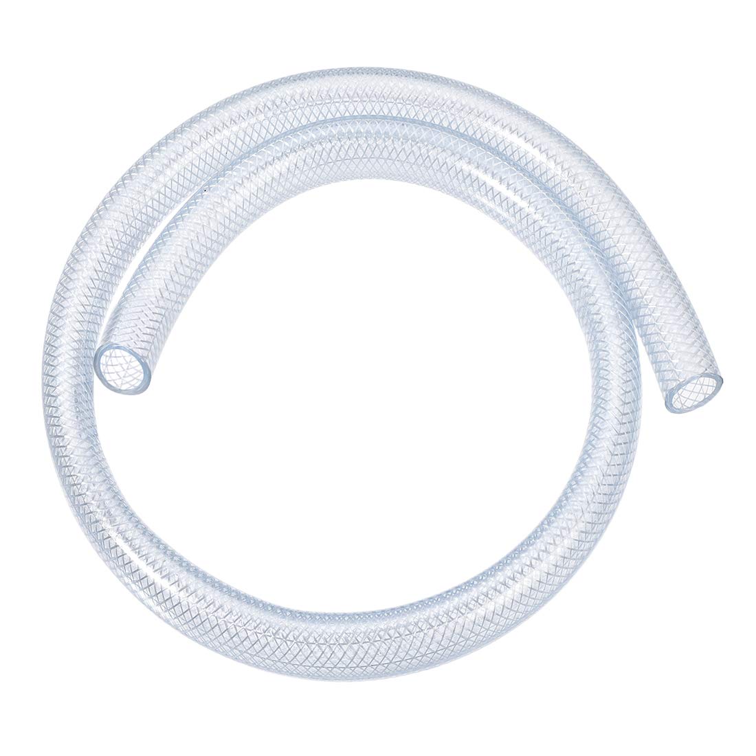 sourcing map PVC Tubing 3/4 Inch X 3.3 Ft Clear Braided Flexible High Pressure Hose Tube