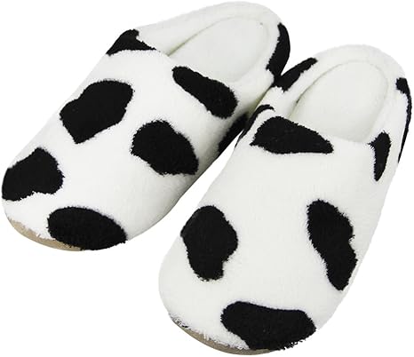Amazon Co Jp 親子ペア ルームシューズ スリッパ 室内履き お揃い あたっか もこもこ 乳牛柄 かわいい 静音 滑り止め 軽量 家族用 カップル ママ お父さん 子供 親子 秋冬 ホーム キッチン