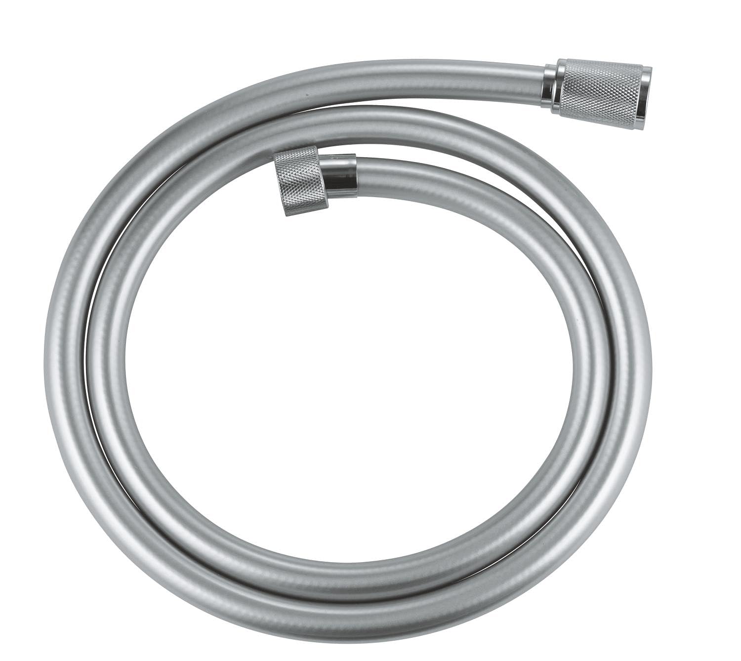GROHE VitalioFlex Silver TwistStop - Smooth Shower Hose 1.25 m (Tensile Strength 50 kg, Pressure Resistance Up to 5 Bar, Heat Resistance 70°C, Universal Connection G 1/2'' x 1/2''), Chrome, 22112000