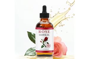 Rose Essential Oil for Skin and Hair Care, Pure Essential Oils for Diffusers Aromatherapy, Candle Making, Massage and Humidif
