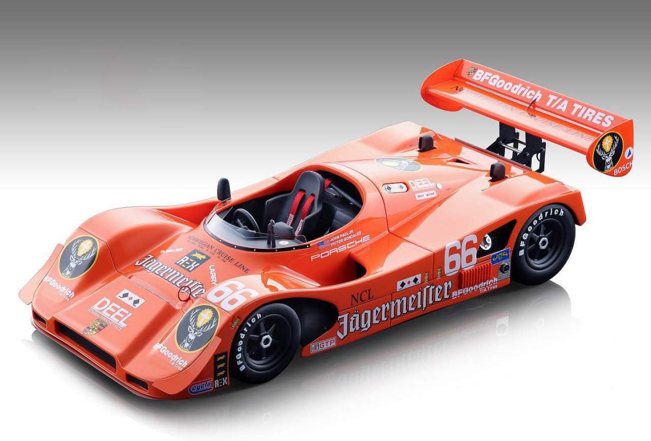 Porsche 966#66 John Paul Jr./ Victor Gonzalez Jagermeister IMSA GP Miami (1991)"Mythos Series Ltd Ed to 150 pcs 1/18 Car by Tecnomodel TM18-134 D