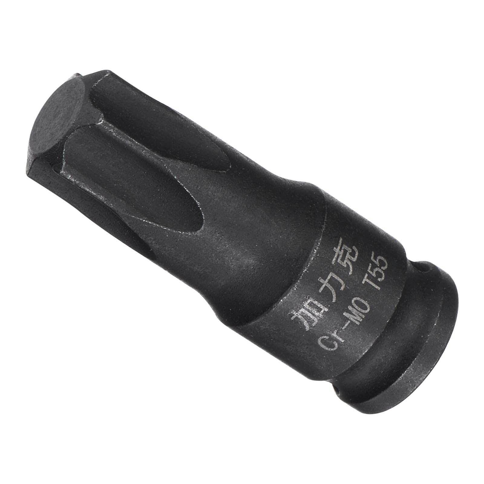 CoCud Impact Torx Bit Socket, T55 1/4" Square Drive 35mm Length, CR-MO Chamfer Design Pin Hole 6 Point Star Socket Bit - (Applications: for Automotive Repair)