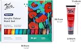 Mont Marte 24 Colour Acrylic Paint Set 36ml Smooth Semi Matte Finish view 9