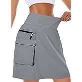 Kimmery Women's Quick Dry Cargo Skirt with 5 Pockets High Waisted Golf Skirts for Casual Hiking