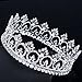 FUMUD Women's Luxury Crystal Tiara Shining Rhinestone Crown for Pageant Wedding Bridal Beauty Contest Prom Party (Full Crown)
