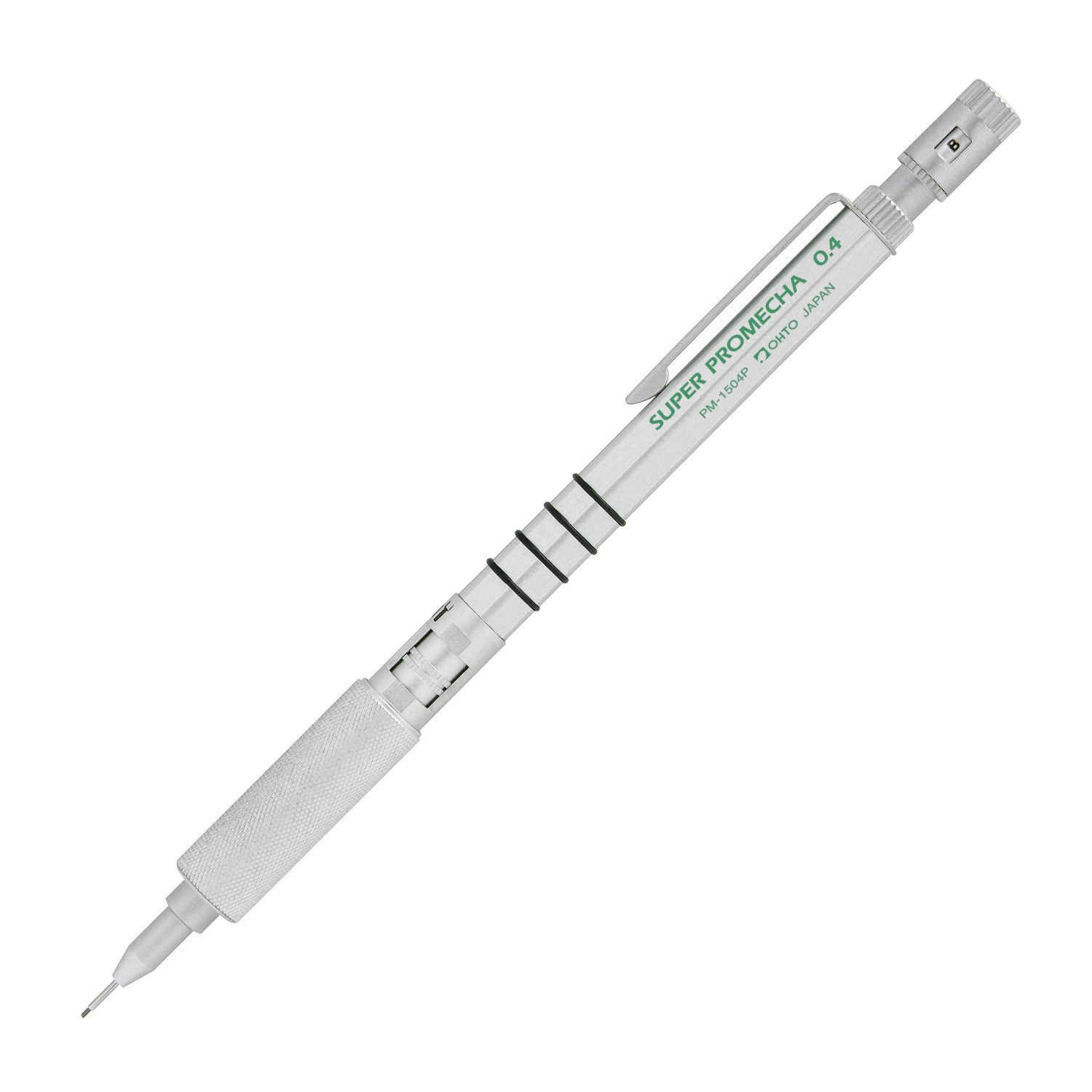 OHTO Mechanical Pencil, Super Promecha, 0.4 mm (PM-1504P-Silver) — image 1