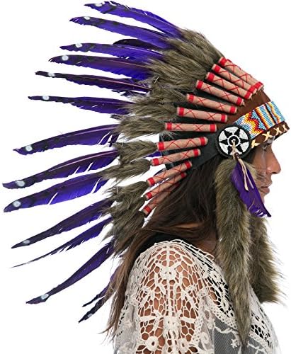 Adjustable! Native American Indian Style Headdress | Many Colors