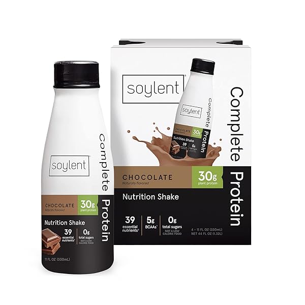 SOYLENT COMPLETE PROTEIN SHAKE, CHOCOLATE, 30G PROTEIN, VEGAN,...