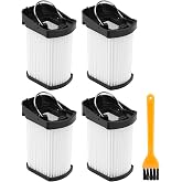 KEEPOW Vacuum Filter Replacement fit for Shark WANDVAC Cordless Hand Vacuum | Compatible with WV401 WV410CO WV401BL WV401PK WV403BR WV410PR WV410BL WV410GN WV410TL, Compare to Part XFFWV400, 4 Pack