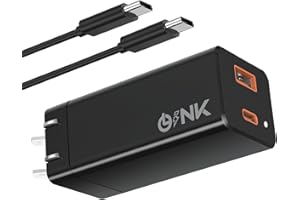 OLINK 65W Fast Charging USB C GaN Charger, Universal Compact USB Charger Block for Laptops, Tablets, iPhone Pro Max, iPad, MacBook Pro/Air, Dell XPS, HP, Steam Deck, Nintendo Switch, Cable Included