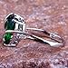 Emsione 925 Sterling Silver Plated Created Tear Drop Quartz Bypass Swirl Womens Ring