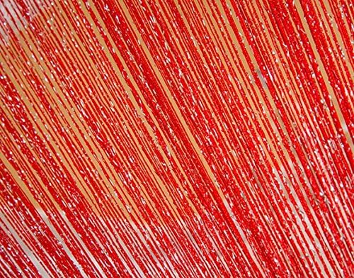 Senswalan 100cmX200cm Decorative Door String Curtain Wall Panel Fringe Window Room Divider Blind Divider Tassel Screen (red)