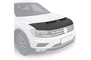 OMAC Car Half Hood Bra for Honda Civic 1991-1995 / Hood Protector - Front Cover Mask - All-Weather - Car Bonnet Bra - Vinyl - Black/Exterior Vehicle Accessories