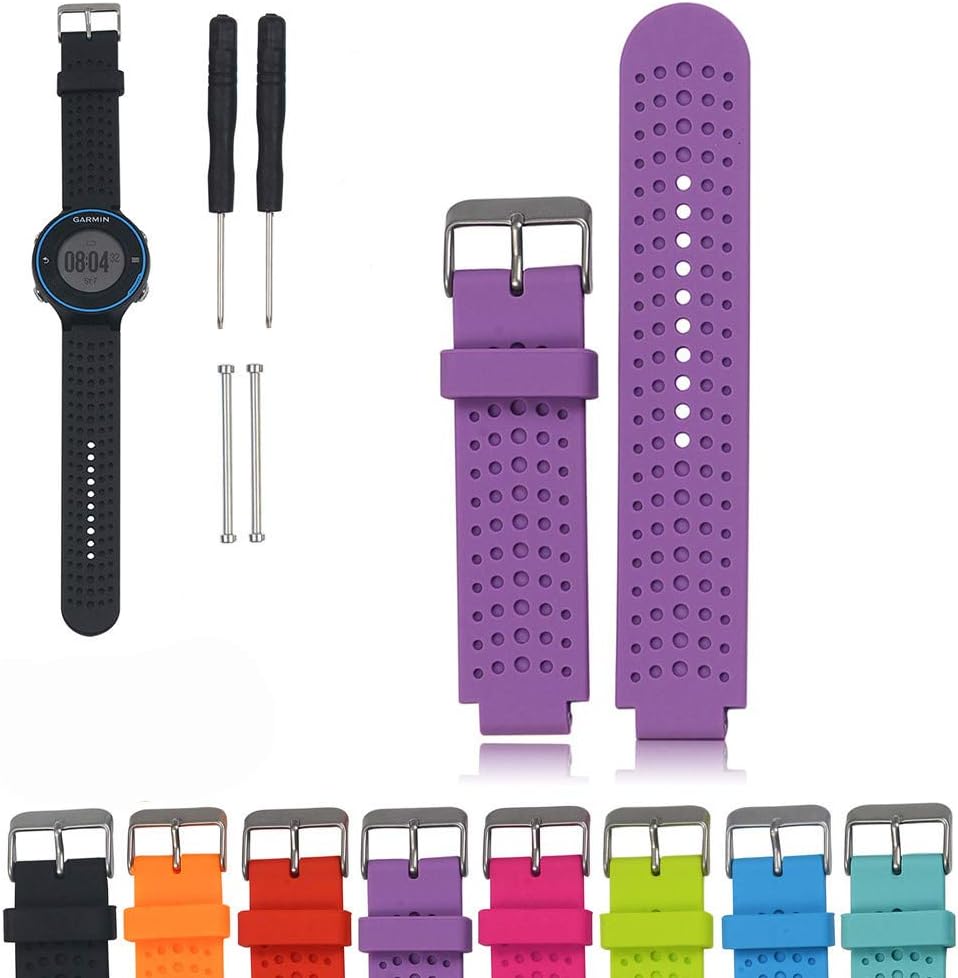 Para Garmin Forerunner Serie Watch Banda de Reemplazo, iFeeker Air Hole Soft Correa de silicona Correa de reloj de repuesto para Garmin Forerunner ...