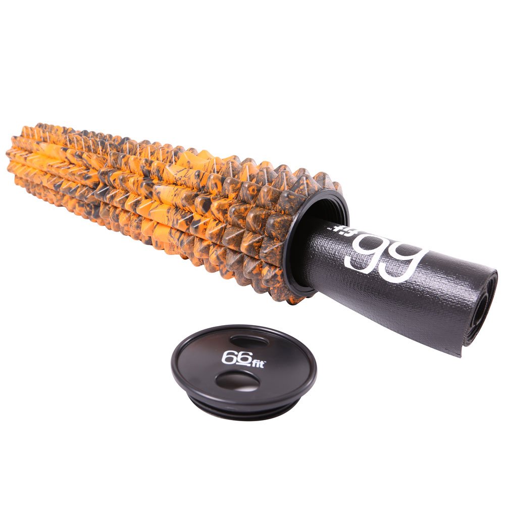66fit Combi Pyramid Roller & Mat - Muscle Trigger Point Massage Exercise Therapy