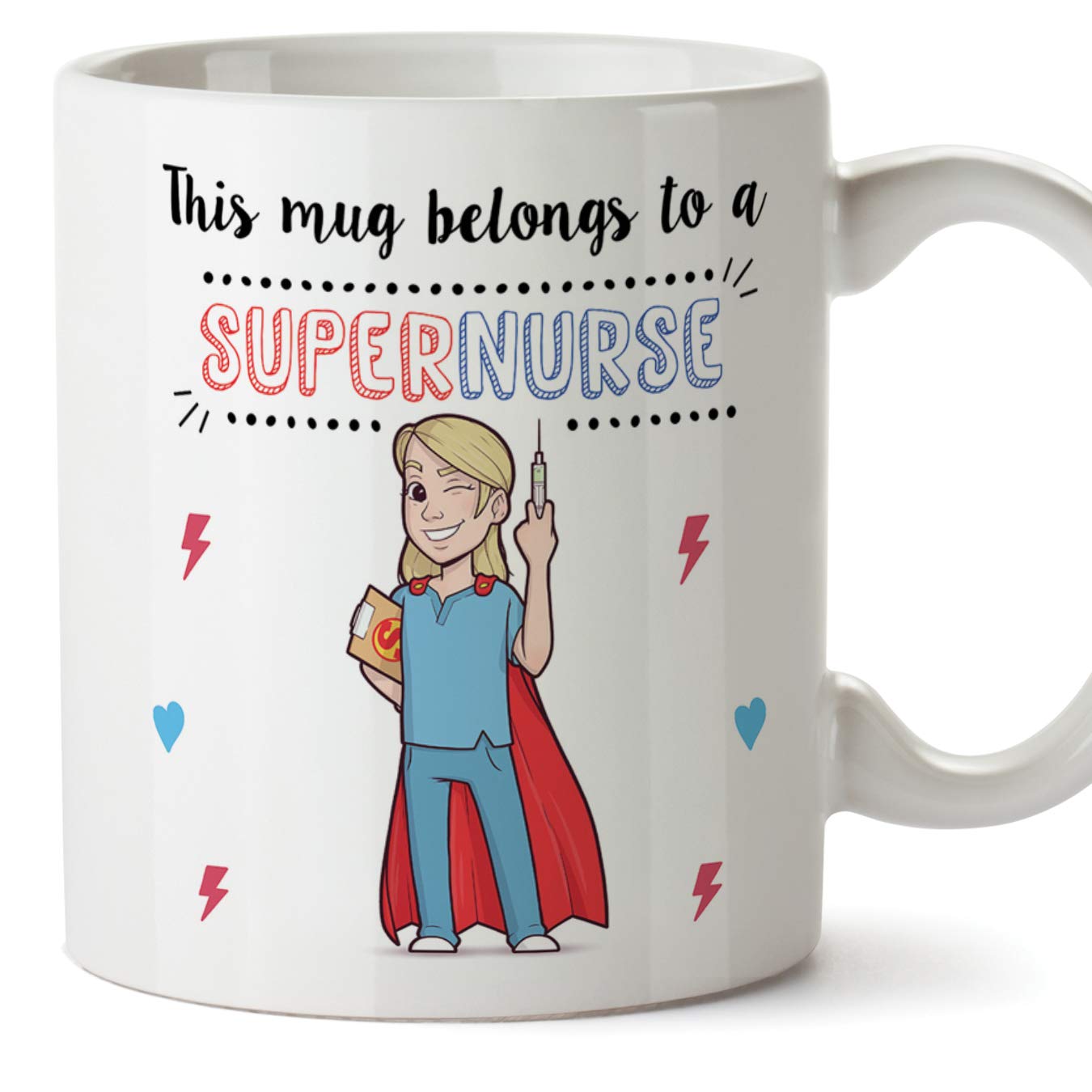 MUGFFINS Nurse. Original Mug Cup This Mug Belongs to a Super Nurse - 11 oz Ceramic