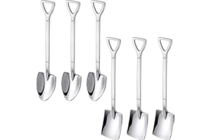 Shovel Spoon, 6 PCS Stainless Steel Spatula-Shaped Ice Cream Dessert Scoop (6 Inch/ 15.5cm)