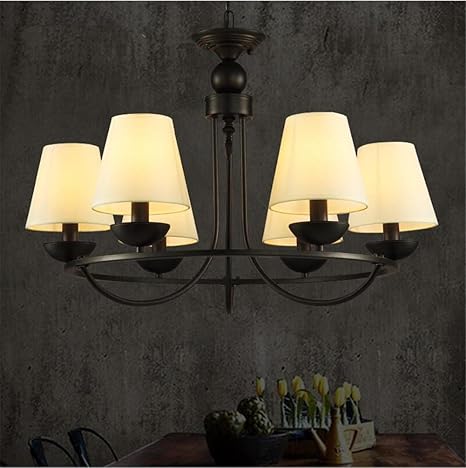 Chandelier Ceiling Lights Vintage Rural Black Iron Pendant Light