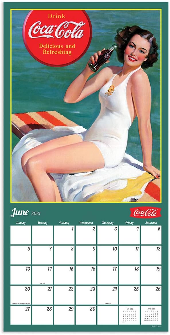 Amazon Tf Publishing 21 コカ コーラ エニータイム ノスタルジア マンスリー 壁掛けカレンダー 予約トラッカー 連絡先 メモ 自宅 オフィス計画 マット12インチ 12インチ 授業 レッスン用副教材 文房具 オフィス用品