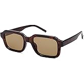 HERJOUR Polarized Trendy Retro Rectangle Sunglasses Womens Mens 90s Classic Vintage Sun Glasses AR82375